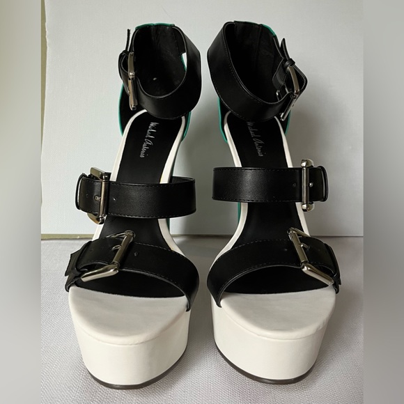 Never worn, but always admired! Green, white and black, platform. - Picture 3 of 4